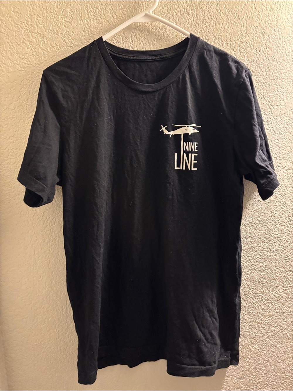 Nine Line Black Short-Sleeve Graphic Crew Tee